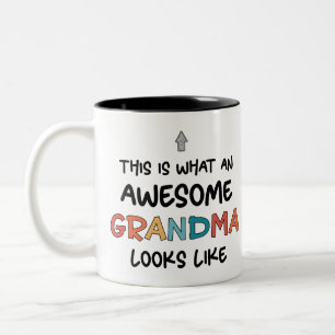 Awesome Grandma   Funny Gifts for Grandma Two-Tone Coffee Mug