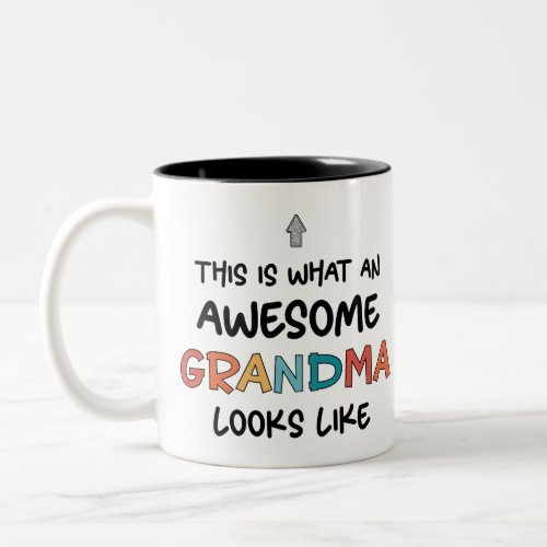 Awesome Grandma  Funny Gifts for Grandma Two_Tone Coffee Mug