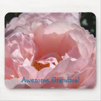 Awesome Grandma! mousepad Pink Rose Flower