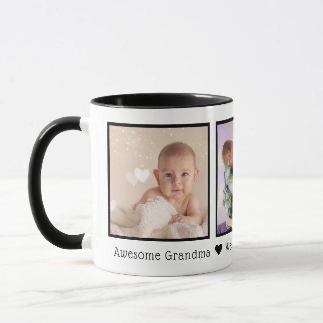 Awesome Grandma Multi Photo Personalized Mug (Left)