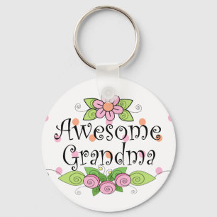Awesome Grandma T-Shirt Keychain