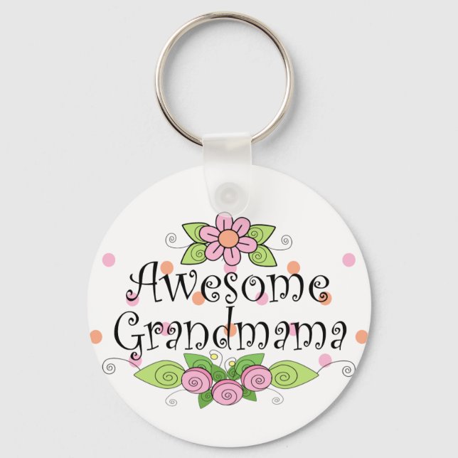 Awesome Grandmama T-Shirt Keychain (Front)