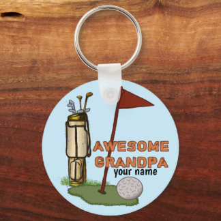 Awesome Grandpa Golf  keychain