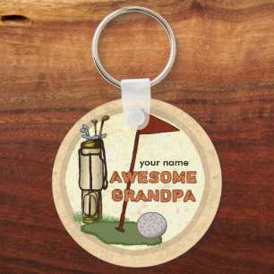Awesome Grandpa Golf  keychain