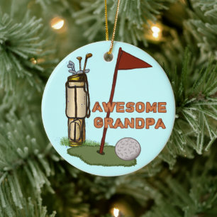 Awesome Grandpa Golf ornament