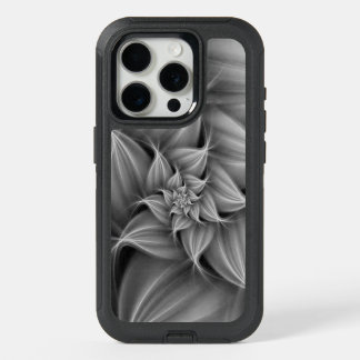 Awesome Gray Flower Fractal iPhone 15 Pro Case