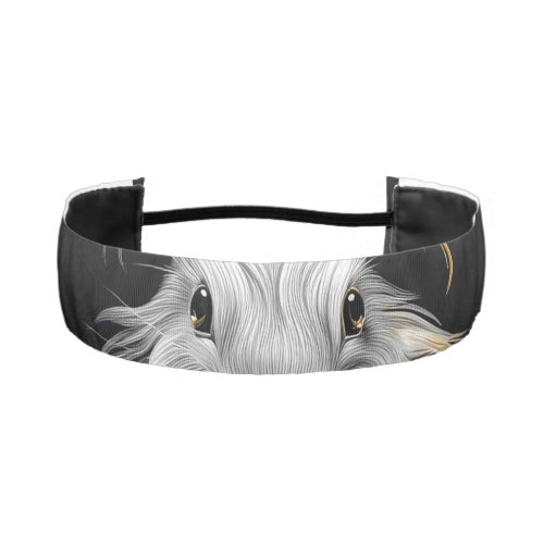 Awesome Gray Rabbit Eyes Athletic Headband