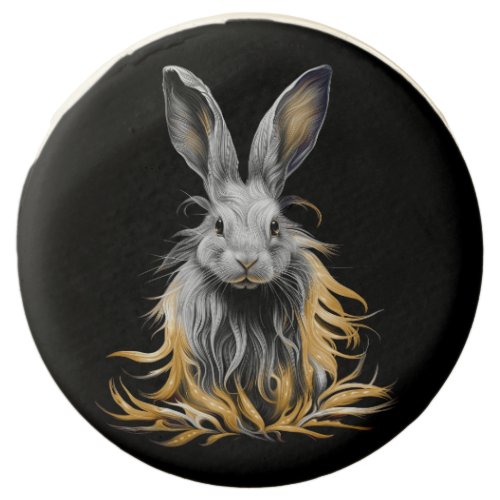 Awesome Gray Rabbit on Fire  Chocolate Covered Oreo