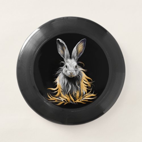 Awesome Gray Rabbit on Fire  Wham_O Frisbee