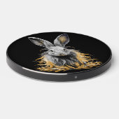 Awesome Gray Rabbit on Fire  Wireless Charger (Front 2)