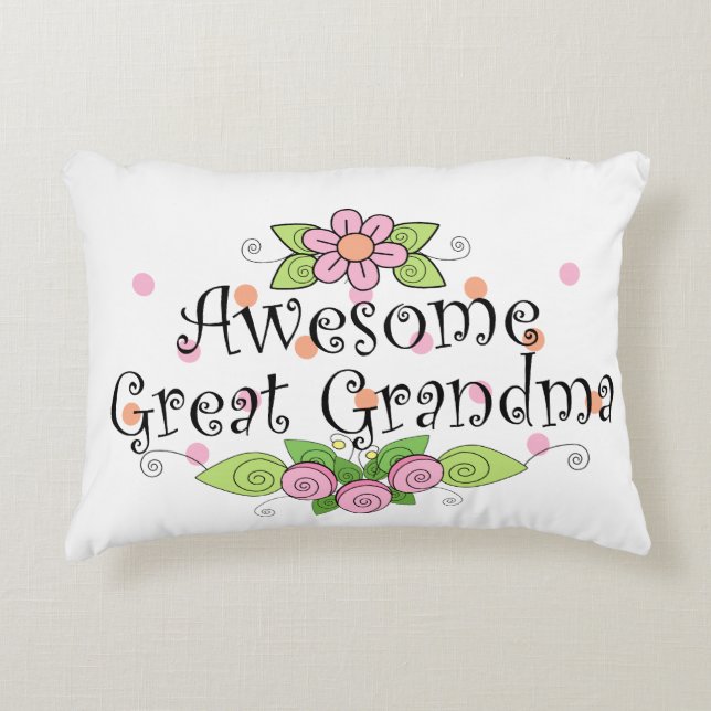 Awesome Great Grandma Accent Pillow (Front)