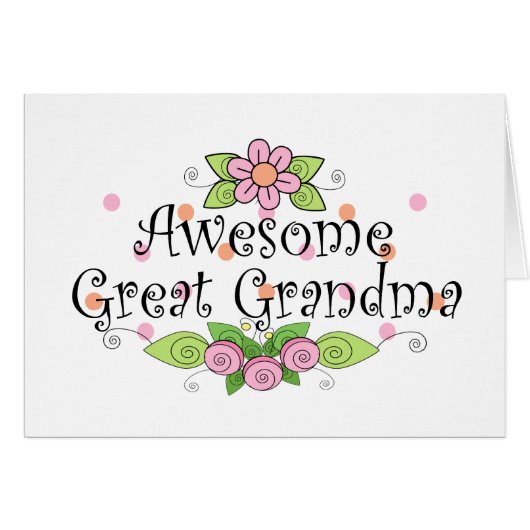 Awesome Great Grandma T-Shirt (Front Horizontal)