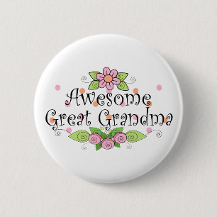 Awesome Great Grandma T-Shirt Pinback Button