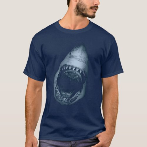 Awesome Great White Shark Jaws Deep Sea Scary Cool T_Shirt
