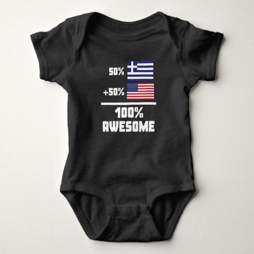 Awesome Greek American Baby Bodysuit