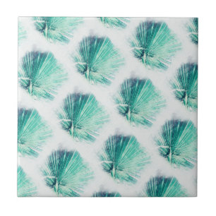 Awesome Green Palm Tree Leaf Pattern Ceramic Tile