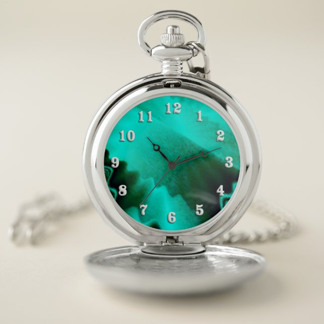Awesome Green Quartz  Pocket Watch (Inside)