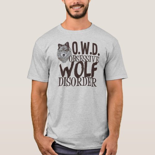 Awesome Grey Wolf Mens T_Shirt