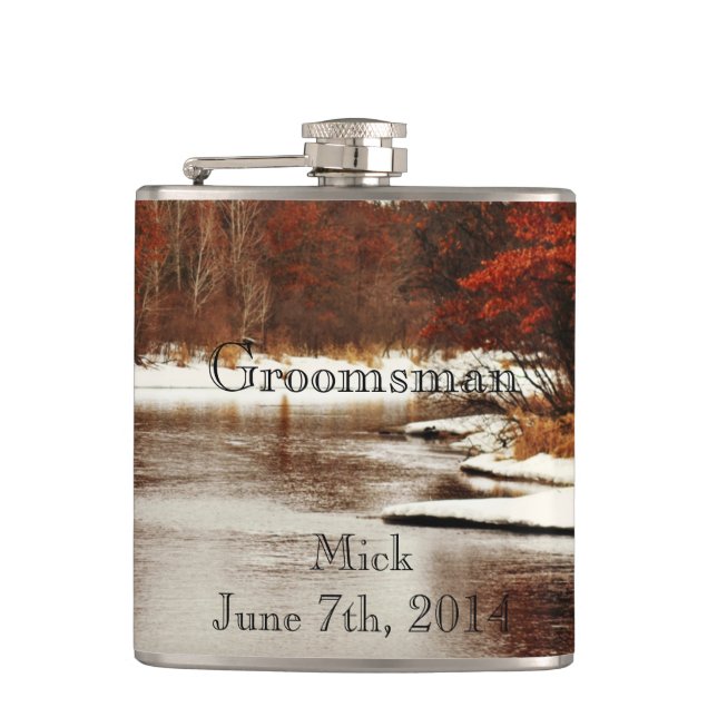 Awesome Groomsmen's Flask (Front)