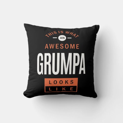 Awesome Grumpa Looks Like Throw Pillow
