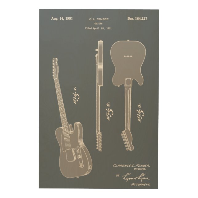 Awesome Guitar Patent Art (Front)