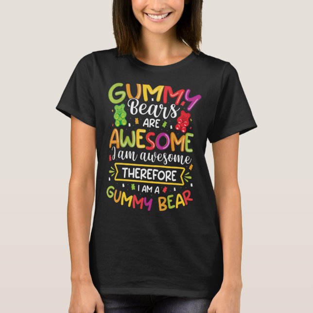 Awesome Gummy Bear  Candy  Girls Kid T-Shirt (Front)