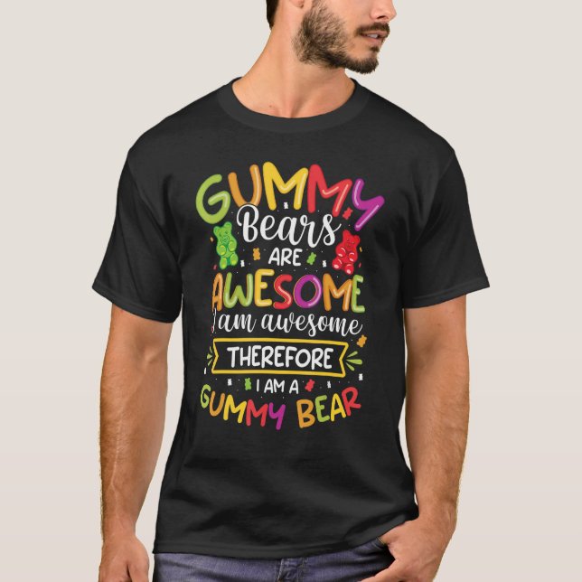 Awesome Gummy Bear  Candy  Girls Kid T-Shirt (Front)