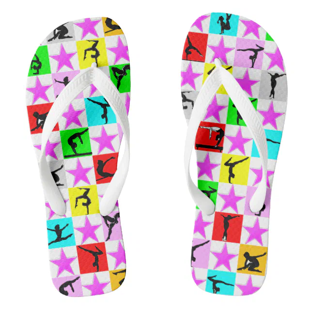 AWESOME GYMNASTICS CHAMPION FLIP FLOPS Zazzle