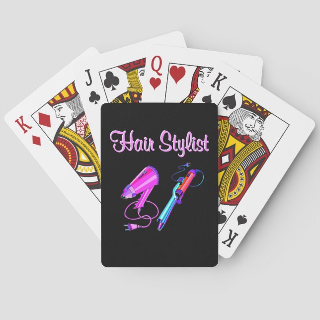 AWESOME HAIR STYLIST TEES AND GIFTS POKER CARDS (Back)