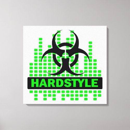 Awesome Hardstyle biohazard canvas