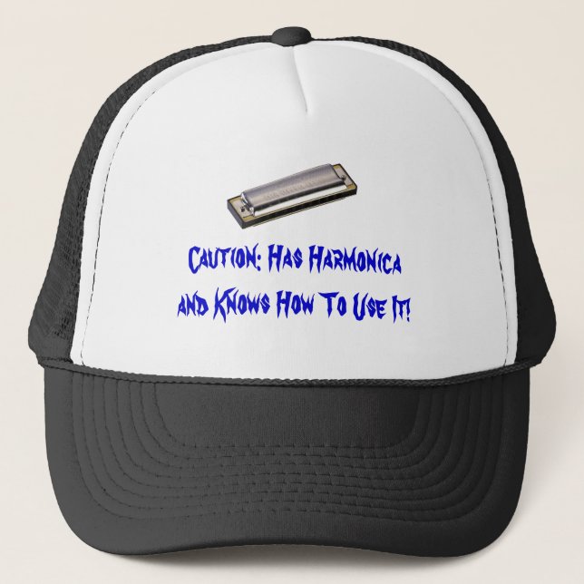Awesome Harmonica Hat! Trucker Hat (Front)