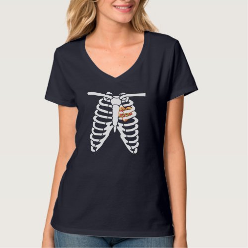 Awesome Heart Pizza Rib Cage T_Shirt