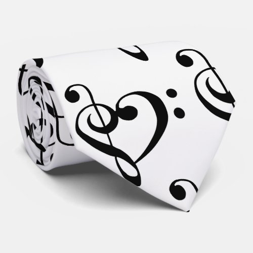 AWESOME HEARTS MUSICAL NOTES TIE