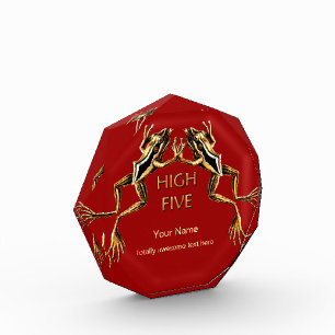 Awesome High Five Frogs Congratulations Award