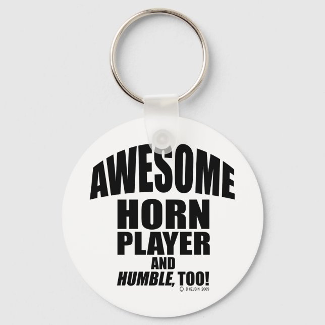 Awesome Horn Player Keychain (Front)