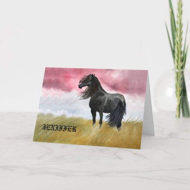 Awesome Horse Watercolor Card (Front)