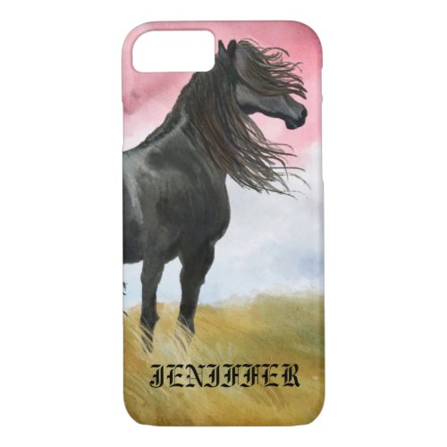 Awesome Horse Watercolor Case_Mate iPhone Case
