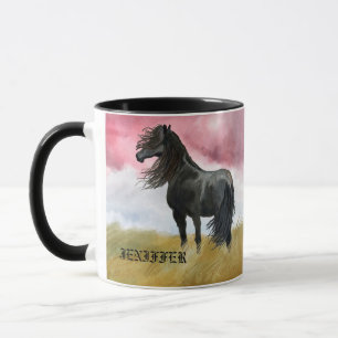Awesome Horse Watercolor Coffee Mug