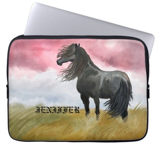 Awesome Horse Watercolor Laptop Sleeve