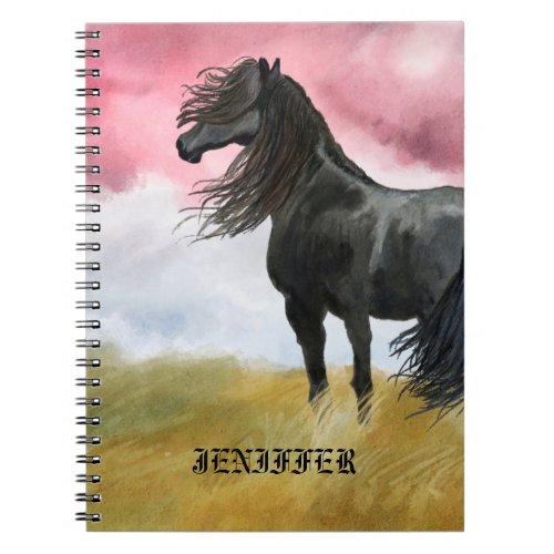 Awesome Horse Watercolor Notebook