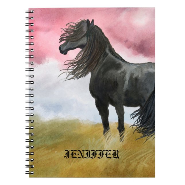 Awesome Horse Watercolor Notebook (Front)