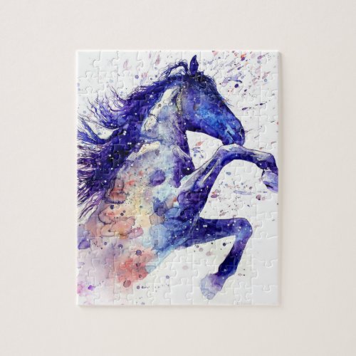 Awesome Horse Watercolor Splatter Painting Jigsaw Puzzle