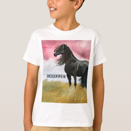 Awesome Horse Watercolor T_Shirt