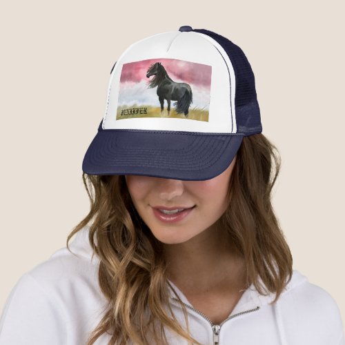 Awesome Horse Watercolor  Trucker Hat