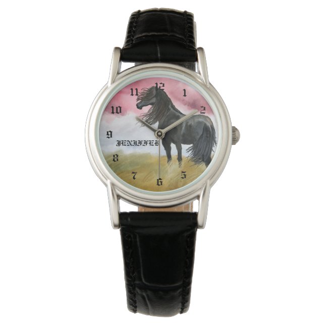Awesome Horse Watercolor Watch (Front)