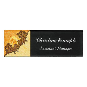 Awesome horse with vintage design name tag