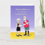 Awesome Husband Birthday Greeting Card<br><div class="desc">Funny Senior Male Birthday Greeting Card</div>
