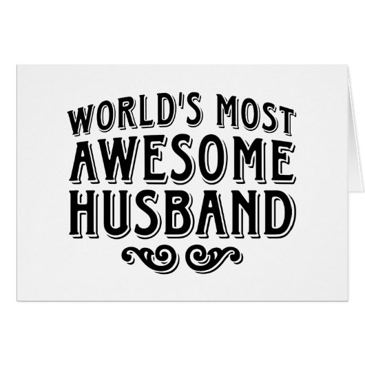 Awesome Husband Cards (Front Horizontal)