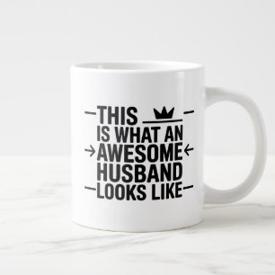 Awesome Husband Graphic Typography Giant Coffee Mug