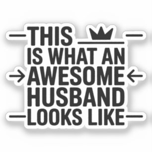 Awesome Husband Graphic Typography Sticker